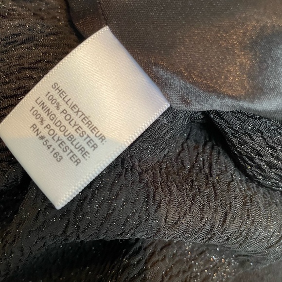 Andrew Marc Black Metalic Stretch Sheath Dress Sz 6 - Picture 7 of 7